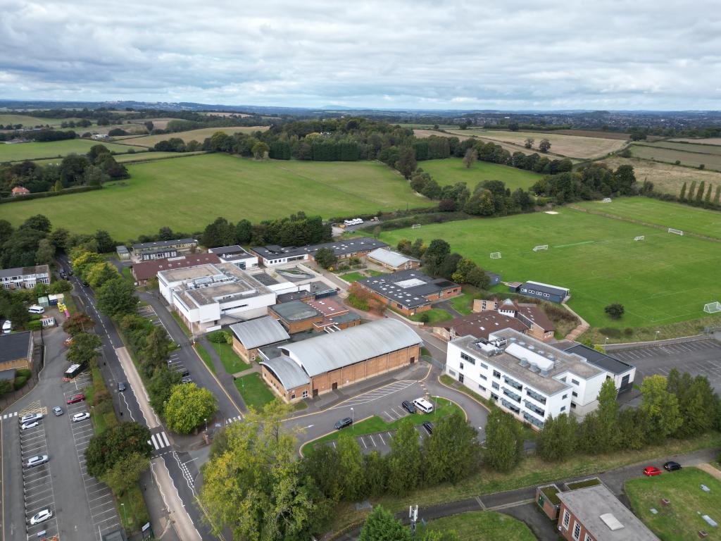 Haybridge High School viewed from a drone